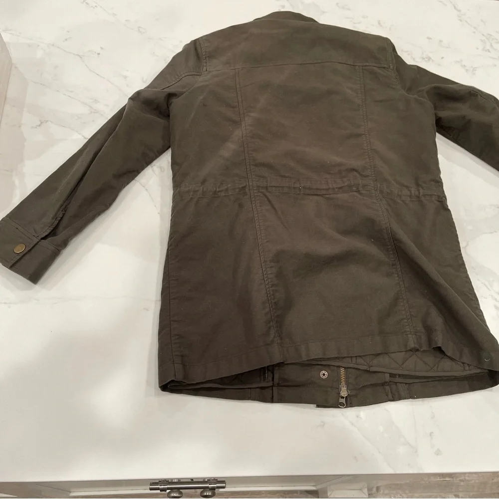 LIKE NEW! J.Jill army green lined utility jacket - Picture 5 of 14